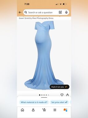 Molli Light Blue Maternity Mermaid Gown